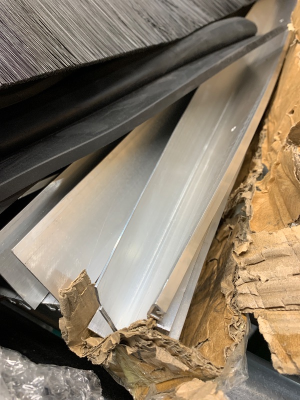 Photo 1 of ***DAMAGED - SEE NOTES/PICTURES*** Zonon 16.5 Feet Universal Garage Door Seals Bottom Kit Weatherproofing Garage Door Weather Stripping Rubber Kit with Aluminum Track Retainer Base and Brush Kit Heavy Duty(U and O Shape)