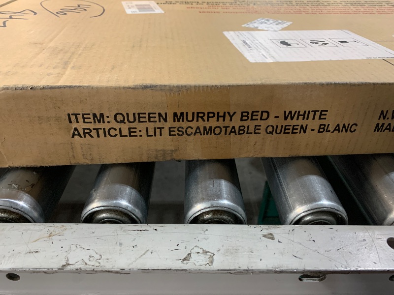 Photo 1 of ****photo stock for reference **** Queen Size Murphy Bed with Sofa Function - Space-Saving Wall Bed, Shelves USB and Light, for Small Apartments/Studios, White