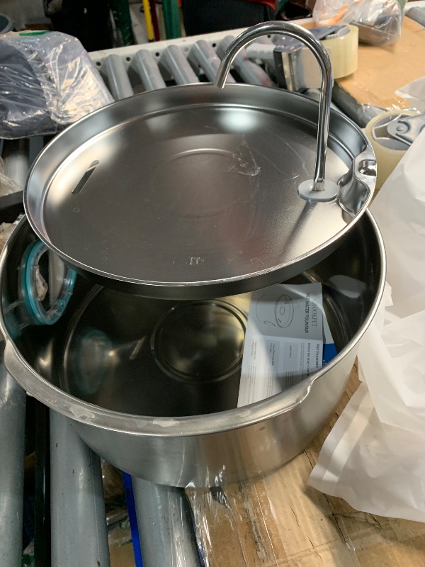 Photo 1 of ***(MISSING PUMP/ PARTS ONLY)***Dog Water Fountain for Large Dogs: Stainless Steel Dog Fountain Water Bowl - 3.2Gal/406oz/12L Super Quiet Big Cat Water Fountain with Visual Water Level -Great for Large Dogs Cats and Multi-Pet Home