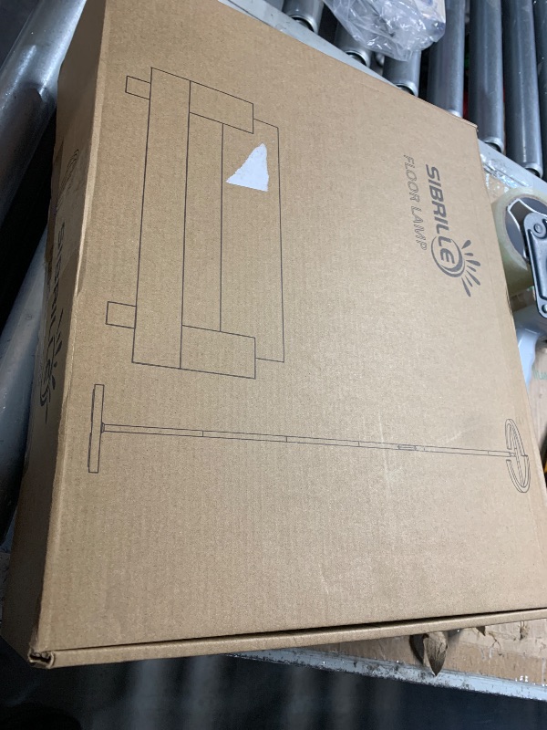 Photo 1 of ***(MISSING BACK COVER TO REMOTE)***SIBRILLE Silver Floor Lamps for Living Room, Stepless Dimmable Standing Lamp with Touch Remote Control, 22W Rotatable LED Floor Light Tall Uplighter for Bedroom Office, 69'' Modern Room Light