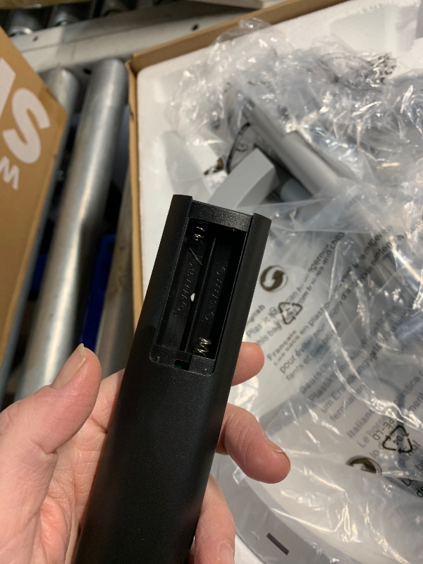 Photo 1 of ***(MISSING BACK COVER TO REMOTE)***SIBRILLE Silver Floor Lamps for Living Room, Stepless Dimmable Standing Lamp with Touch Remote Control, 22W Rotatable LED Floor Light Tall Uplighter for Bedroom Office, 69'' Modern Room Light