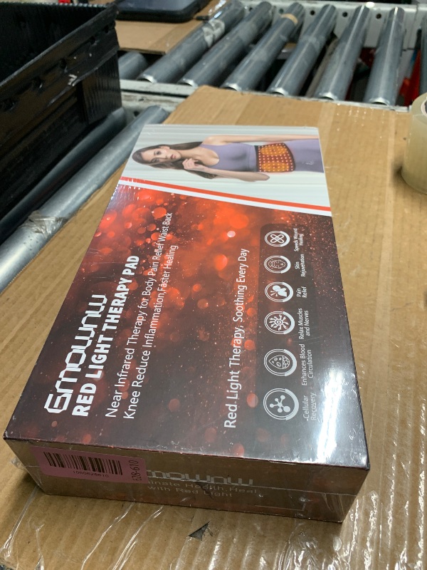 Photo 1 of ***FACTORY SEALED***GMOWNW Red Light Therapy for Body, 19.6'' x 8.6'' Near Infrared Light Therapy Pad with 3-in-1 Chip 120 LEDs Bead with Timer Remote Control, 660nm & 850nm Therapy Belt Wrap for Muscle Pain Relief
