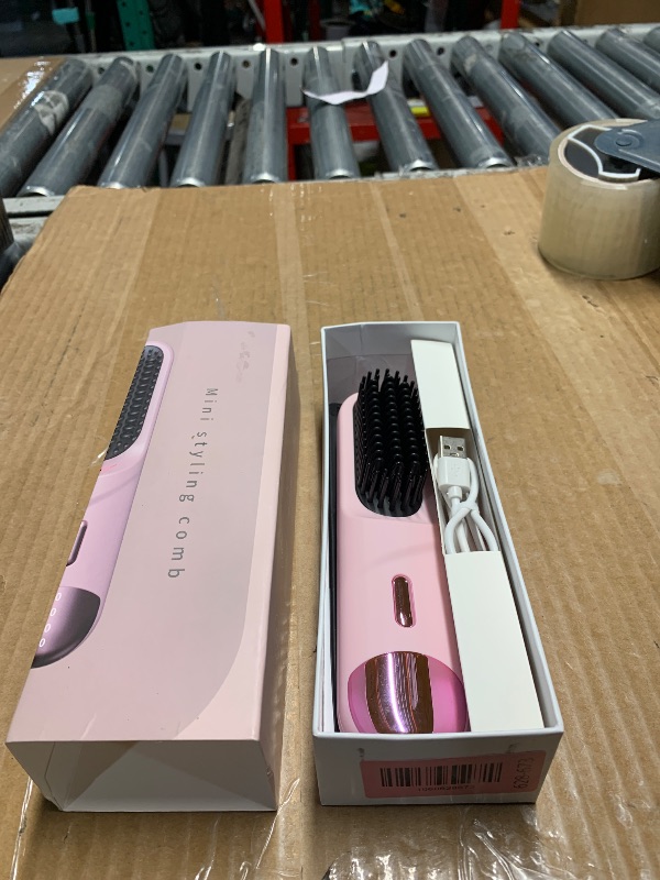 Photo 1 of ***(PARTS ONLY/ NON FUNCTIONAL)***Cordless Hair Straightener Brush 300 Million Negative Ionic Portable Hair Straightener Comb for Women with 4 Temps Fast Heating MCH Ceramic Coating Smooth Frizz - Free Hair Black