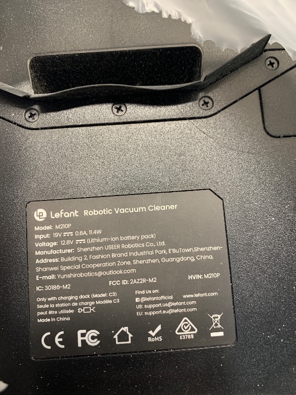 Photo 1 of (used)(not working)(sold for parts) Lefant M210 Pro Robot Vacuum with 2200 Pa Powerful Suction, 6 Cleaning Modes, 120 Mins Runtime, Quiet, Self-Charging