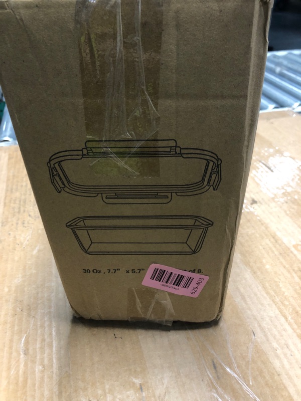 Photo 1 of [8-Pack,30 oz]Glass Meal Prep Containers,MCIRCO Glass Food Storage Containers,Airtight lunch Containers with Lids, Microwave, Oven, Freezer and Dishwasher, White