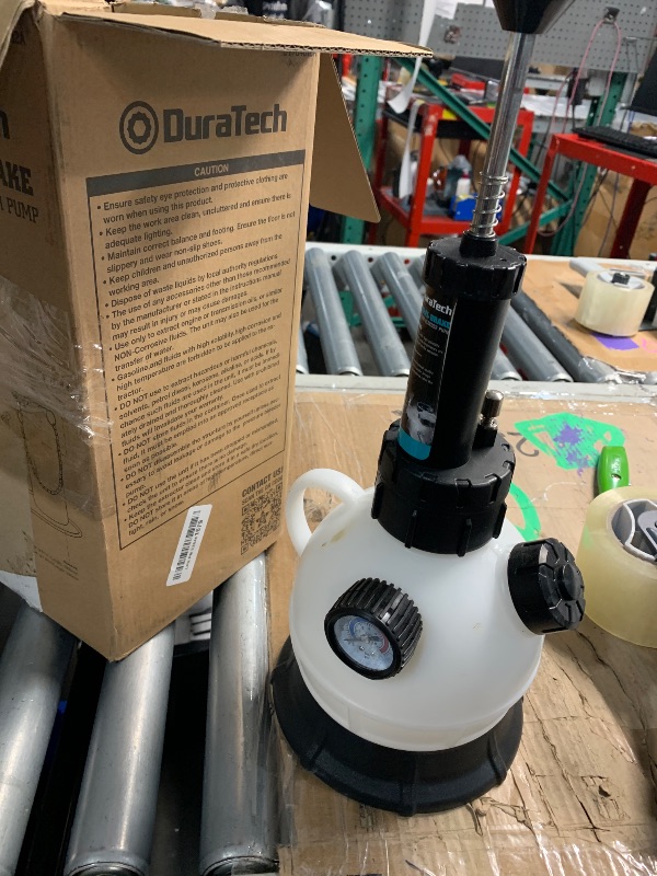 Photo 1 of ***(PARTS ONLY/ MISSING PARTS/ NON FUNCTIONAL)***DURATECH 2L Manual Brake Bleeder Kit with 3 Master Cylinder Adapters, One Person Brake Fluid Pressure Bleeder with 1L Refilling Bottle, Large Capacity, Compatible with Most Vehicles