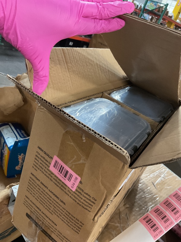 Photo 1 of [8-Pack,30 oz]Glass Meal Prep Containers,Glass Food Storage Containers,Airtight lunch Containers with Lids, Microwave, Oven, Freezer and Dishwasher