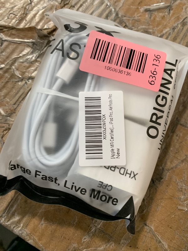 Photo 1 of [Apple MFi Certified] iPhone 17 16 Charger Fast Charging, 2Pack 20W USB C Fast Charger Block with 2Pack 6FT Long Type C Fast Charging Cable for iPhone 17/16/15 Pro Max, iPad Pro, Air, iPad, AirpodsPro