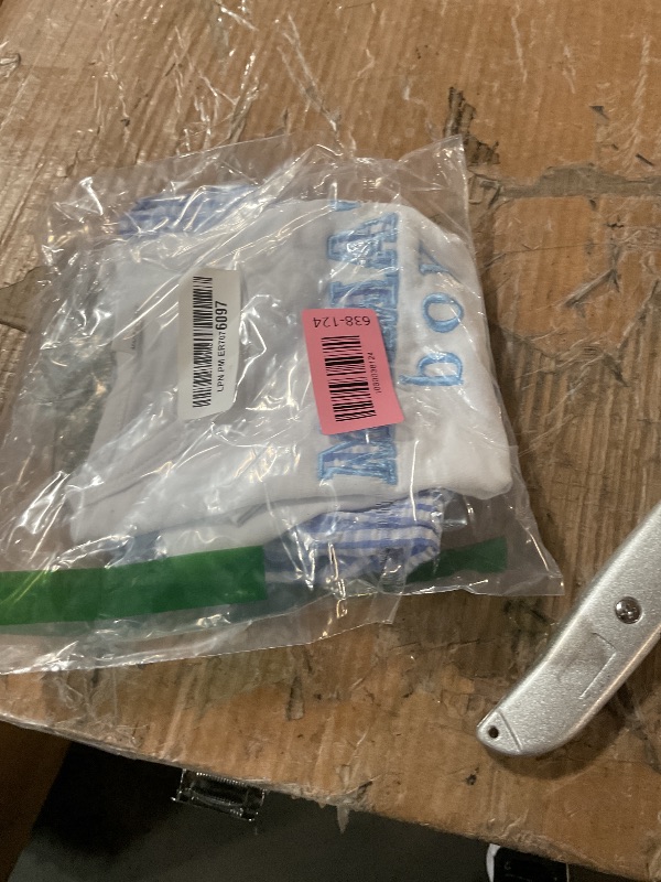 Photo 1 of ***(HEAVILY USED/ MINOR DAMAGE)***Baby Boys Summer Short Outfits Mama's Boy Letter Embroidery Short Sleeves T-Shirt Elastic Plaid Shorts Clothes Set (Blue, 18-24 Months)