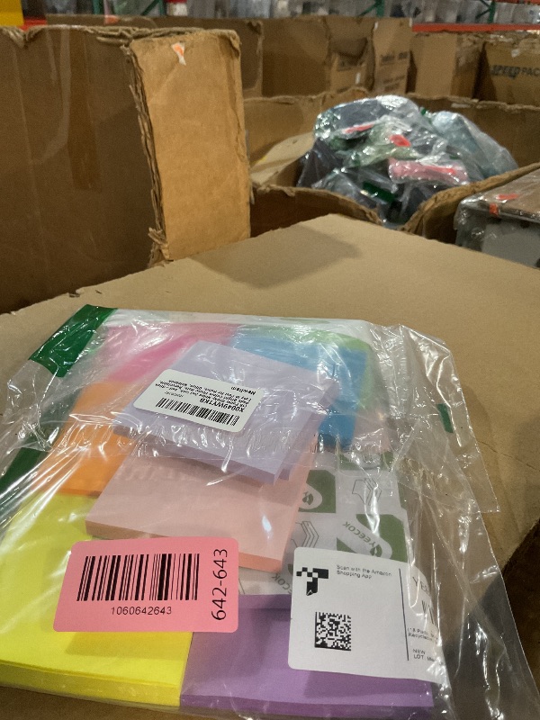 Photo 1 of (18 Pads) Sticky Notes 3x3 inch, Self-Stick Pads Bright Colors Sticky Note, Recyclable, Easy to Post for Home, Office, Notebook