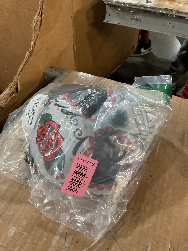 Photo 1 of (mask only)(see all images) Giegxin 4 Pcs Day of The Dead Costume Accessories Halloween Dia De Los Muertos Women Mask Masquerade Headpiece Veil(Simple Style)