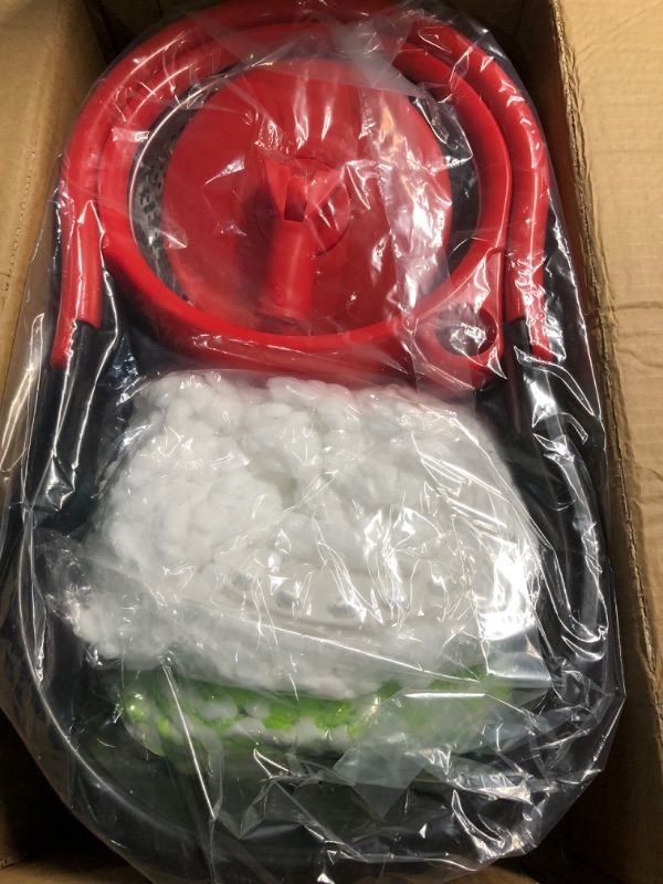 Photo 4 of SIMPLI-Magic 360° Spin Mop and Bucket with Wringer – 3 High-Absorbent Microfiber Washable Heads – Spinning Mop and Bucket Set for All Types Floor Cleaning (Black)