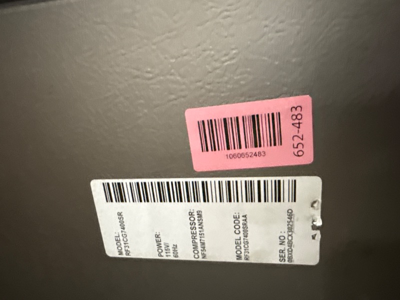 Photo 1 of **FOR PARTS ONLY; SEE NOTES** Samsung Standard-Depth Mega Capacity 29.8-cu ft 4 -Door 36-in Wide with Dual Ice Maker ( Fingerprint Resistant Stainless Steel ) ENERGY STAR Certified
