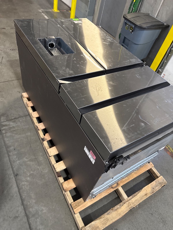 Photo 1 of **FOR PARTS ONLY; SEE NOTES** Samsung Standard-Depth Mega Capacity 29.8-cu ft 4 -Door 36-in Wide with Dual Ice Maker ( Fingerprint Resistant Stainless Steel ) ENERGY STAR Certified