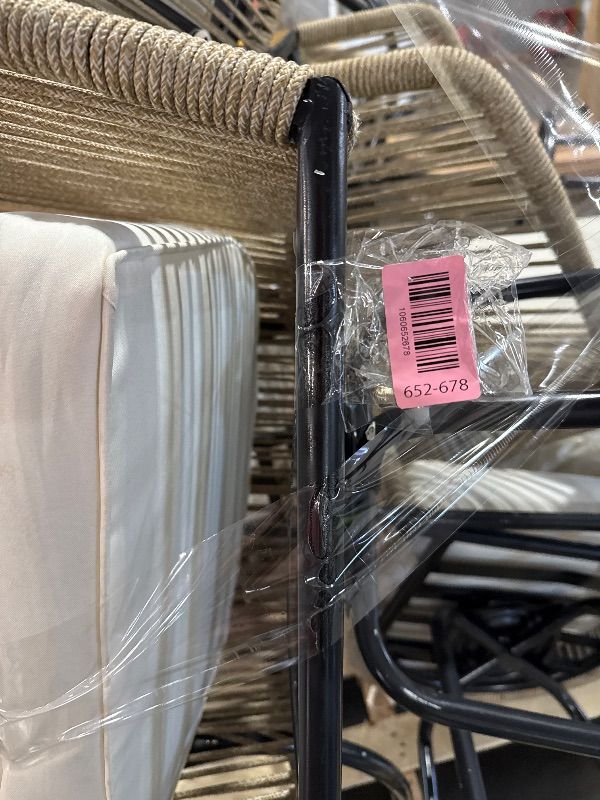 View 3 of ***SOME LEGS ARE BENT***TRUCK/TRAILER PICKUP ONLY***
DWVO Outdoor Counter Height Bar Stools Set of 8, Patio Swivel Bar Chairs with Soft Cushions, 360° Rotation, Bar Height Rattan Chairs for Backyard, Poolside, Garden, Beige