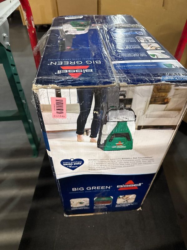 Photo 1 of ***MISSING PARTS***
BISSELL® Big Green® Professional Carpet Cleaner with XL DirtLifter PowerBrush, 9-inch Long Reach Hose, 6-inch Tough Stain Tool, Includes BISSELL PRO MAX Formula with Stain Protect Technology