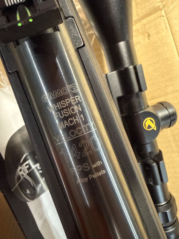 Photo 1 of * Has IssuES MOUNTING* MANUAL SIGHT IS BROKEN ON ONE SIDE* FUNCTIONAL (FIRES) WITHOUT SIGHT* Gamo Whisper Fusion Mach 1 Air Rifle .177 Cal, Black