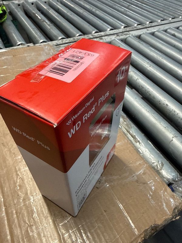 Photo 1 of **FACTORY SEALED** Western Digital 10TB WD Red Plus NAS Internal Hard Drive HDD - 7200 RPM, SATA 6 GB/s, CMR, 512 MB Cache, 3.5" - WD100EFGX