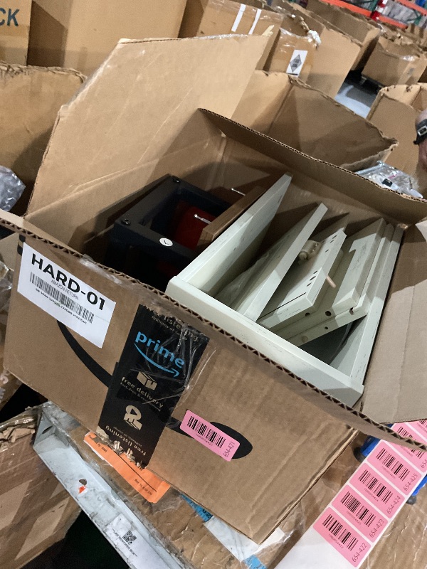 Photo 1 of (used)(unknown if complete) Hzuaneri Bathroom Storage Cabinet, Corner Floor Cabinet with Shelves, Customized Door Opening Direction