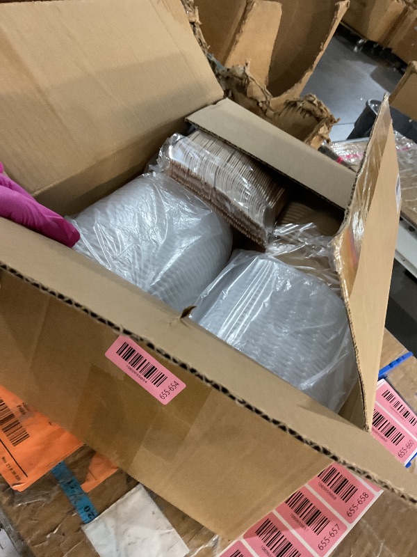 Photo 1 of ***LIKE NEW/OPEN BOX***
DeziWood 50 Pack 25 oz Paper Food Containers with Lids, Meal Prep Containers Disposable Large Paper Bowls, Microwavable and Freezer Storage Use Cardboard Food Containers