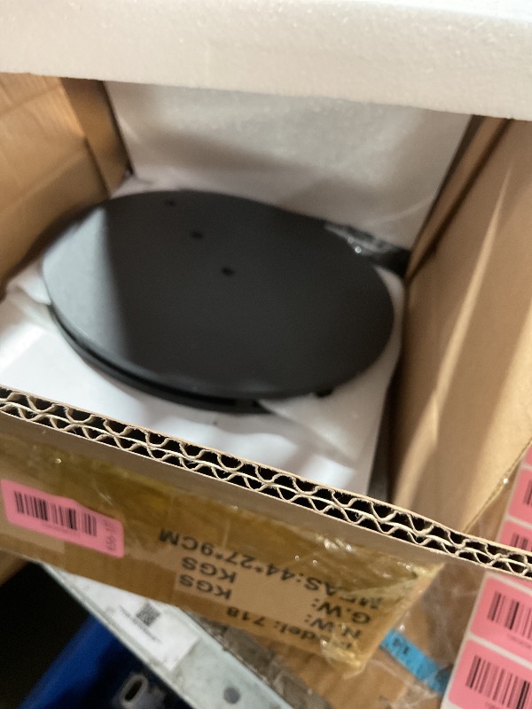 Photo 1 of ,Holds Satellite Speakers & Other Small Speakers,Adjustable Height from 33" to 48",Easy DIY Assembly,Hold up to 6 lbs,2 Packs(Black)