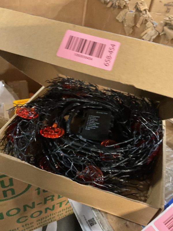 Photo 1 of [8 Modes & Timer] 6Ft 45 LED Halloween Willow Vine Twig Garland with Orange Lights - Battery Operated, Waterproof Halloween Decor for Indoor Wall, Fireplace Mantle, Home Party (Pumpkin, 6FT)