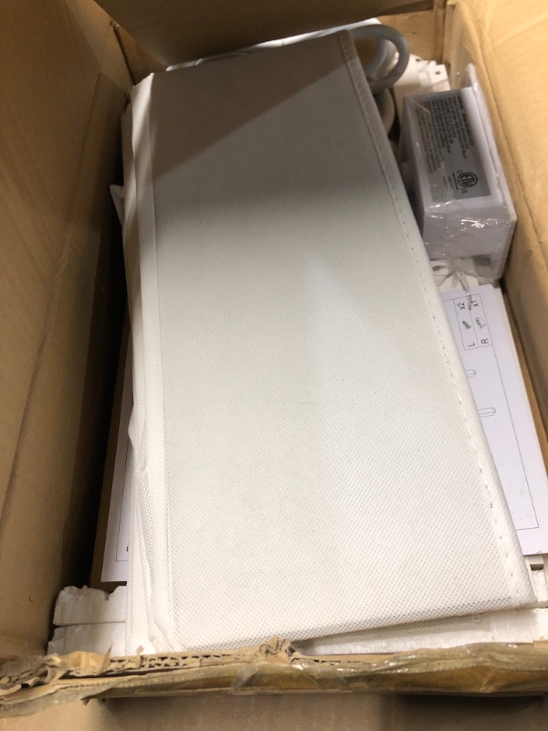 Photo 1 of (missing pieces) Narrow Side Table for Small Spaces, Skinny End Table with Charging Station, Sofa Beside Table with 2 Fabric Drawers