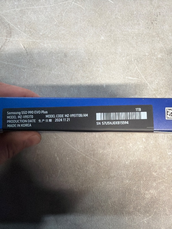 Photo 1 of *** FACTORY SEALED*** Samsung 990 EVO Plus SSD 1TB, PCIe Gen 4x4, Gen 5x2 M.2 2280, Speeds Up-to 7,150 MB/s, Upgrade Storage for PC/Laptops, HMB Technology and Intelligent Turbowrite 2.0, (MZ-V9S1T0B/AM)