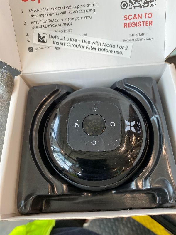 Photo 1 of *UNTESTED*
REVO The Original 4-in-1 Smart Cupping Therapy Massager, Red Light Therapy for Targeted Pain Relief, Knots, Aches, Muscle Soreness, Circulation & Tighter Skin, Portable Cupping Kit