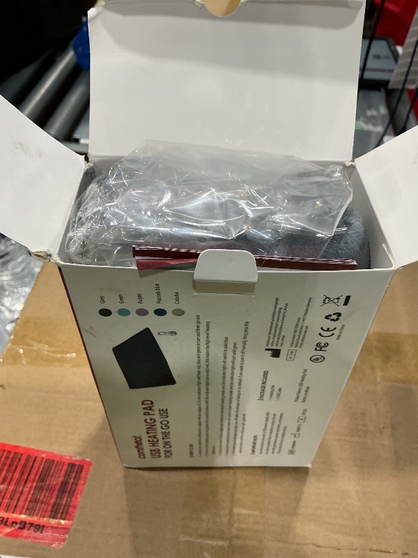 Photo 1 of *UNTESTED*
Comfheat USB Plug-in Heating Pad for Travel Warmth Outdoors, Non-Rechargeable Small Heated Pad 5V Heat Therapy for Pain Relief Abdomen Cramps, 3 Heat Settings & Auto Shut Off (12"x 12") Grey