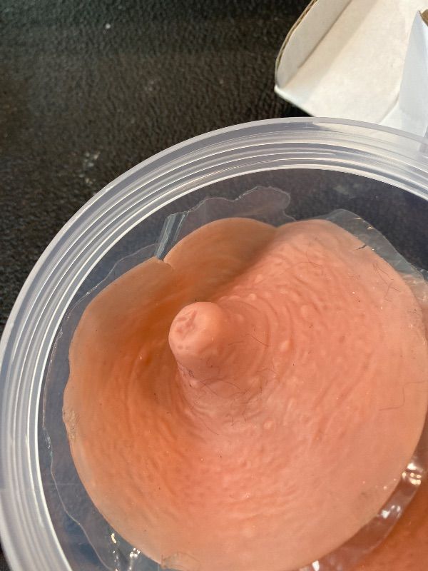 Photo 1 of ***MINOR DAMAGE*** Vollence Realistic Stick-on Silicone Nipples Diameter 8cm Reusable Attachable Self Adhesive Silicone Nipple - Pink