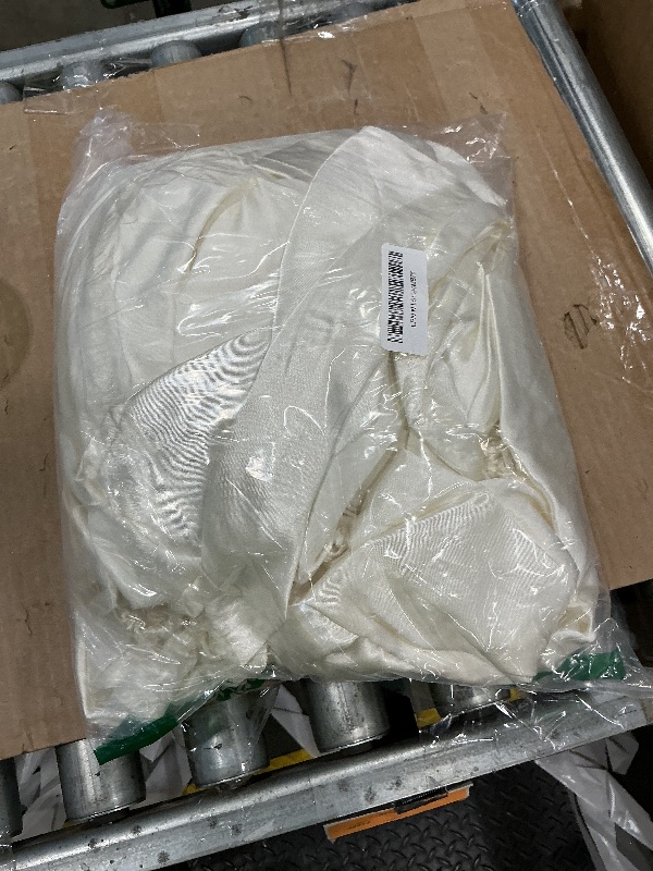 Photo 1 of **PARTIAL SET/check clerk comments**
Madison Park Essentials Satin Sheet Set Luxury and Silky with Natural Sheen, Elastic 14" Pocket fits up to 16" Mattress, All Around Elastic - Year-Round Bedding, Full, Ivory, 6 Piece