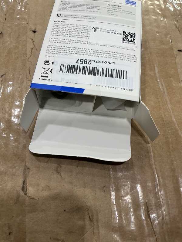 Photo 1 of [Apple MFi Certified] Syncwire iPhone Car Charger 32W Super Fast Car Phone Charger Cigarette Lighter USB Car Adapter with Build-in 5FT Coiled Lightning Cable for Apple iPhone 14/13/12/11/XR/Max, iPad