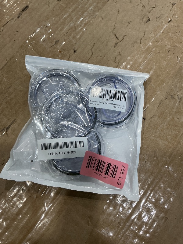 Photo 1 of *MINOR DAMAGE - USED*
4 Pcs Replacement Lids for 20 oz Flat Bottomed Straight Body Tumblers with Inner Mouth about 2.76inch, Replacement Skinny Cup Lids for Water, Coffee or Tea on Travel, Work Hour and Daily Life