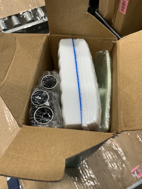 Photo 1 of **MISSING PARTS/check clerk comments**

Magic Sponge Eraser Mop, 60" Adjustable Mop Handle with Flexible 13" Flat Head with Microfiber Pad and Magic Sponge Eraser Pads