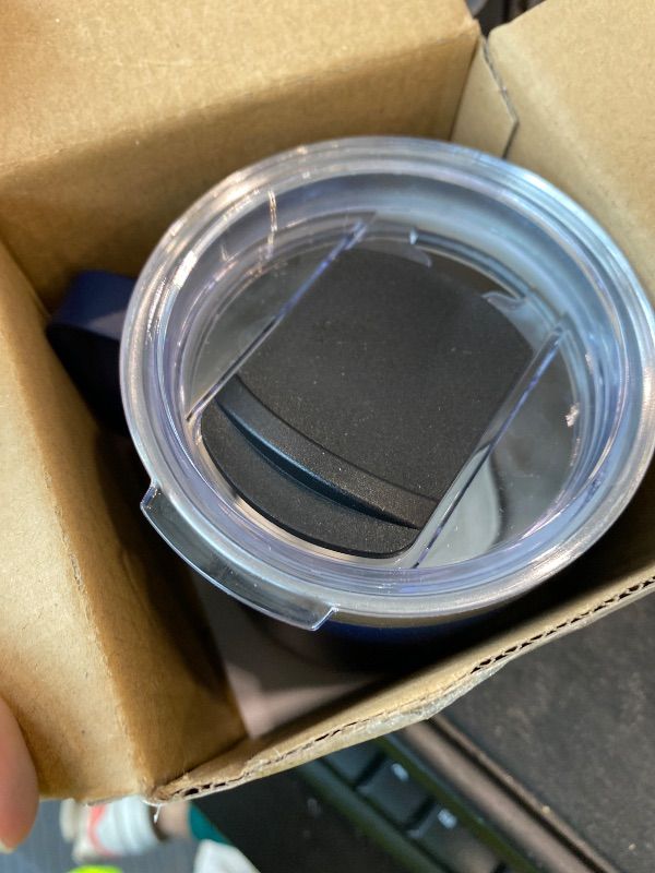 Photo 1 of *MINOR DAMAGE - USED*
SUNWILL Insulated Coffee Mug with Lid, Travel Tumbler with Handle, 14oz Stainless Steel Cup for Camping, Office, Home, Powder Coated Navy Blue