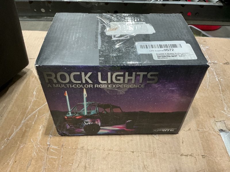 Photo 1 of **missing parts** only 2 pods**
Xprite RGBW LED Rock Lights Kit with Bluetooth & Wireless Remote Controller, Multicolor Cars Underglow, Wheel, Footwell Neon Light Kits, for Off-Road UTV ATV Trucks SUV Motorcycle Boats - 4 Pods