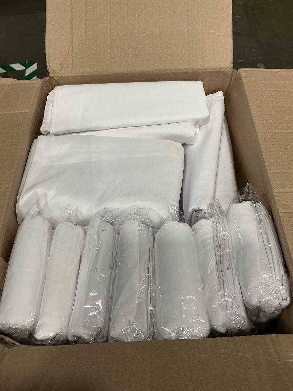 Photo 1 of 10 Pack White Table Cloth Rectangle Table Cloths for 8 Foot Rectangle Tables 60 X 126 Inch Washable Polyester Table Covers, Reusable & Wrinkle Resistant for Weddings, Parties, Events, and Everyday Use