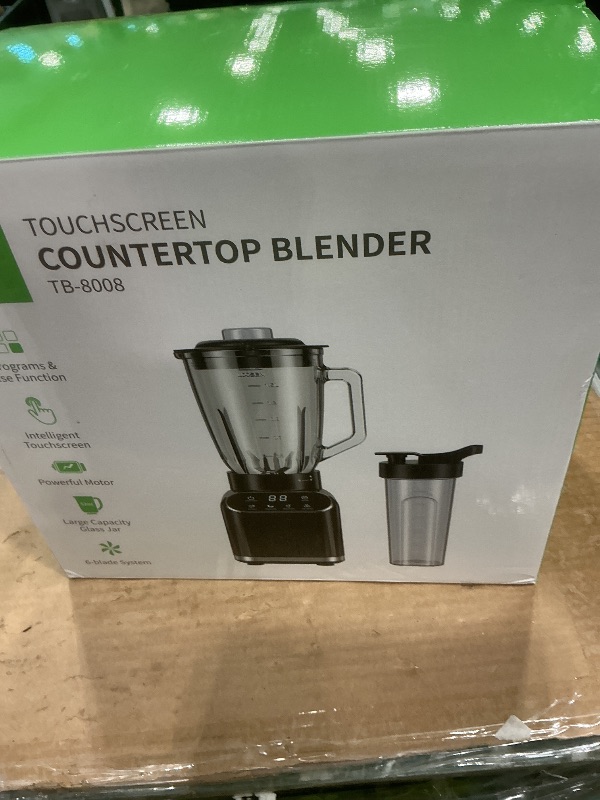 Photo 1 of GDOR Professional Blender for Smoothies, 5 Functions, 1200 Peak Watts Smoothie Blender, 52 Oz Glass Jar & 24 Oz To-Go Cup Combo, Ice Crushing & Frozen Fruit, Self-Cleaning, Black