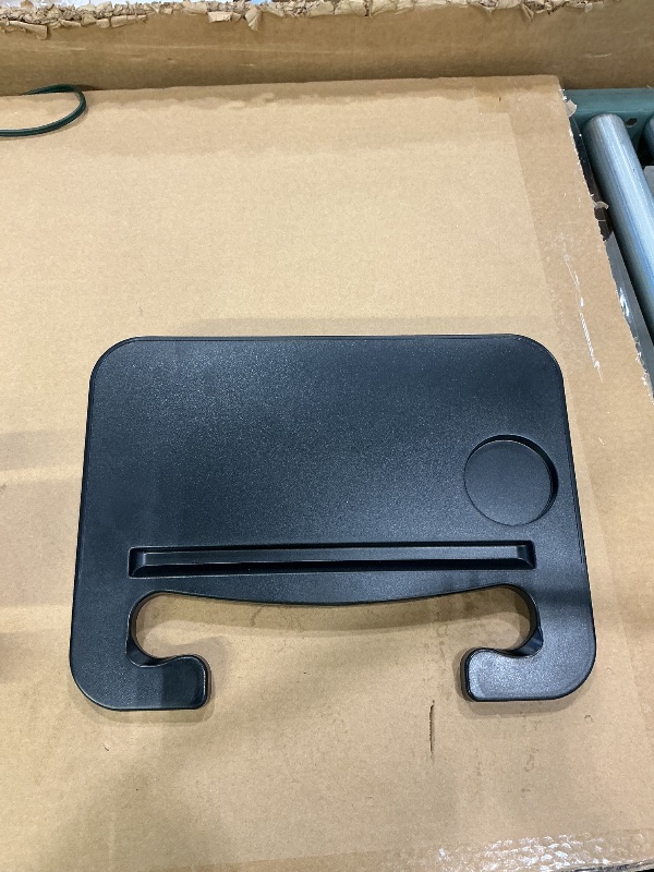 Photo 1 of  Car Eating Laptop Steering Wheel Desk Black Portable Car Steering Wheel Tray Desk Installation Eating And Drinking Rack