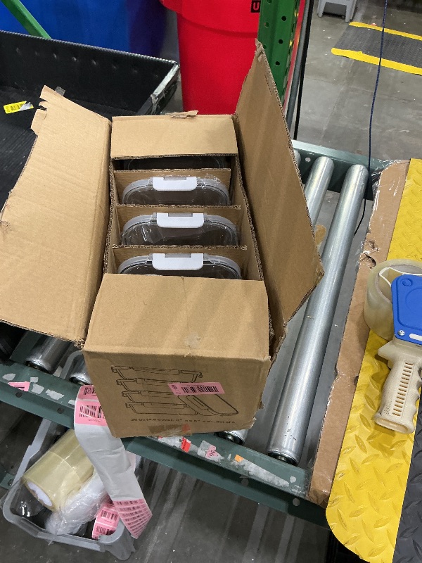 Photo 1 of [5-Packs, 36 Oz.] Glass Meal Prep Containers with Locking Lids Glass Food Containers,Airtight Lunch Container,Microwave, Oven, Freezer and Dishwasher (4.5 Cup, White)