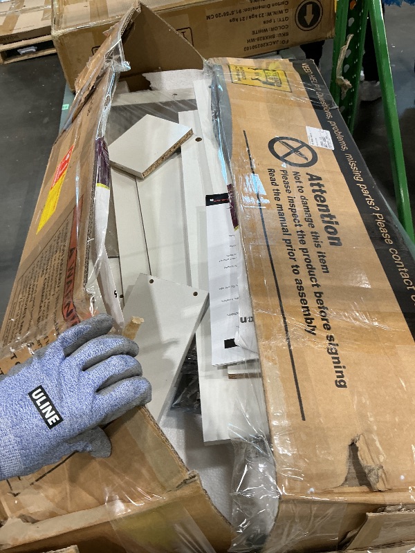 Photo 1 of ***FINAL SALE*** COMHOMA Vanity Desk with Lighted Mirror and Power Outlet, RGB LED Lights Makeup Vanity Set for Girls, Large Storage Capacity Dressing Table for Bedroom, 3 Lighting Modes Adjustable Brightness, White