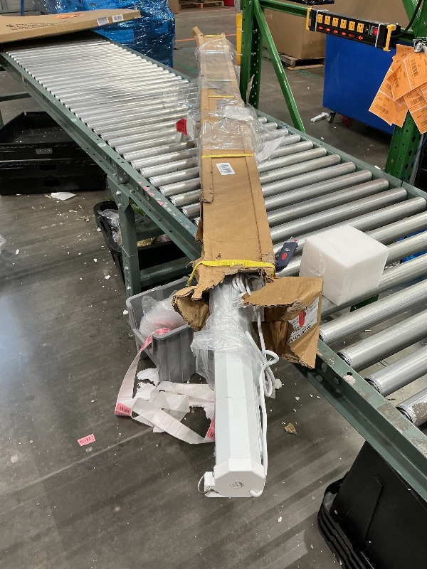 Photo 1 of 100" Motorized Projector Screen, Electric 16:9 Projector Screen with Remote Control, Indoor/Outdoor HD Movie Screen, Wall/Ceiling Mounted, Perfect for Home Office Theater TV, White