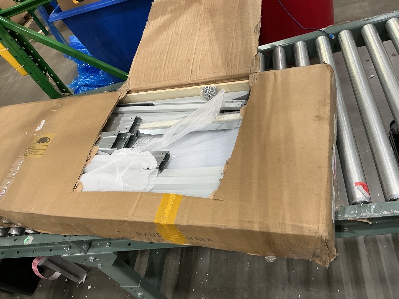 Photo 1 of **PARTIAL SET/check clerk comments**
DWVO 10' x 8' Outdoor Storage Shed, Waterproof Metal Garden Shed with Windows, Lockable Doors, and Sloped Roof for Patio, Backyard, Lawn, Tool Storage, Bike Shed, Pet Shelter (Gray + White)