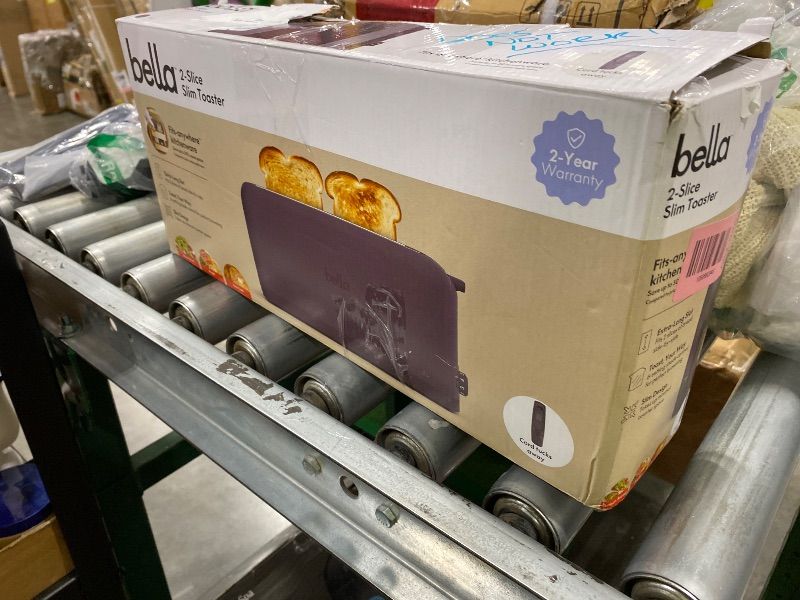 Photo 1 of *USED*
bella 2 Slice Slim Toaster, Fits-anywhere™ Kitchenware, 6 Setting Shade Control with Reheat & Cancel Buttons, Fits sourdough, 10” Long Slot, Anti Jam & Auto Shutoff, 900 Watt, Plum