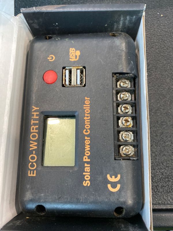 Photo 1 of ***VERY USED*** ECO-WORTHY 30A Solar Charger Controller Bluetooth,Solar Panel Battery Intelligent Regulator with Dual USB Ports Auto 12/24V PWM Negative Ground for Lithium,Lead-Acid,Gel Battery