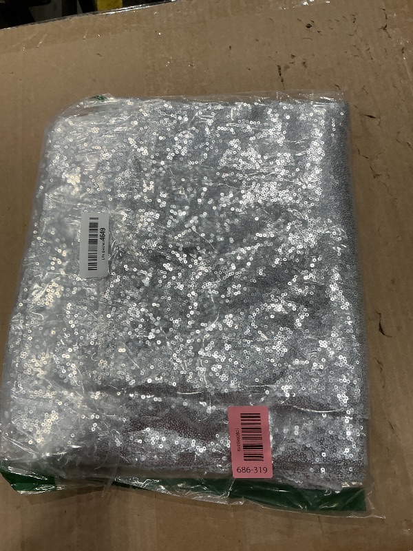 Photo 1 of *USED*
ShinyBeauty Photobooth Background Choice-4FTx7FT-Silver-Sequin backdrops, Sequin Fabric,Wedding backdrops,Rust Backdrop,Sequin Curtains,Photography Backdrop (Buy it Now) (4FTx7FT, Silver)
