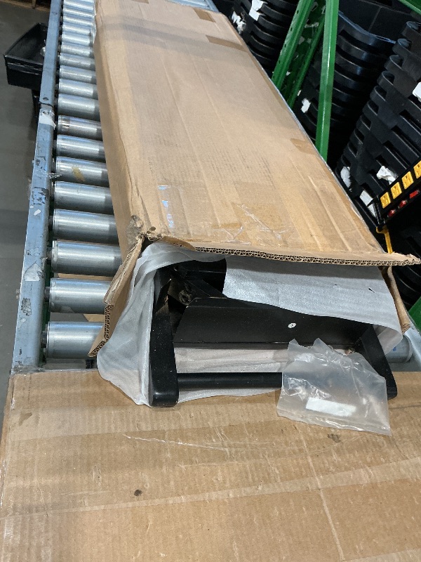 Photo 1 of ***MISSING HARDWARE UNKNOWN **Eastglory Bamboo Entryway Storage Bench with Shelves Shoe Rack Bench Seat Organizer for Porch Bedroom Bathroom Balcony 39 x 13 x 19.2 Inches Black