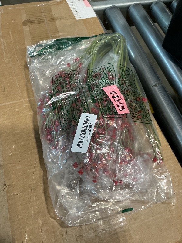 View 2 of 10 Pack Baby's Breath Artificial Flowers Bulk 3 Branches Faux Baby Breath Plastic Flowers Fake Gypsophila Flower Arrangement Fake Flowers Bouquet for Wedding Home Decor Fall Red Baby Breath