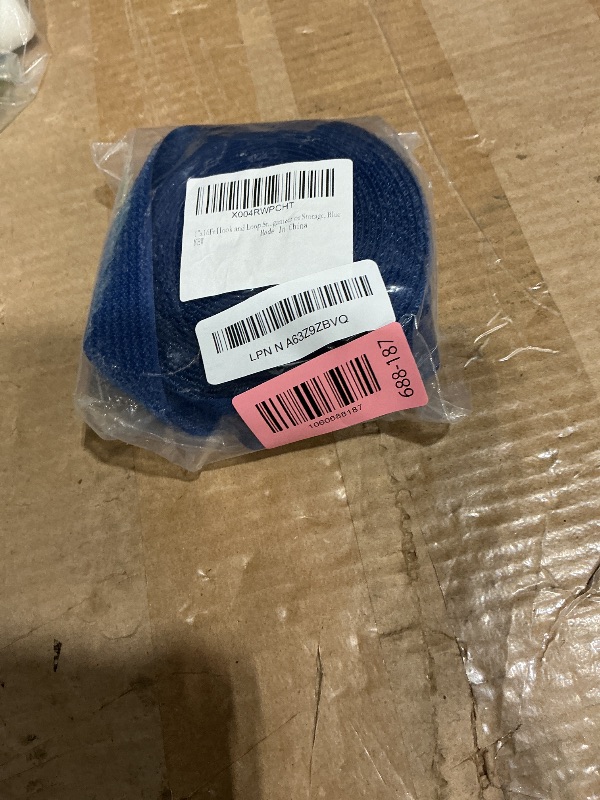 Photo 1 of 1" x16Ft Hook and Loop Straps and Cinch Straps with 25 Metal Buckles, Adjustable Fastening Cable Straps, Free Cut Length, Reusable Nylon Cable Ties for Organizer or Storage, Blue